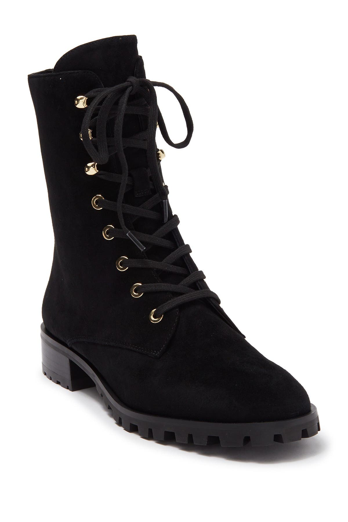 stuart weitzman suede lace up boots