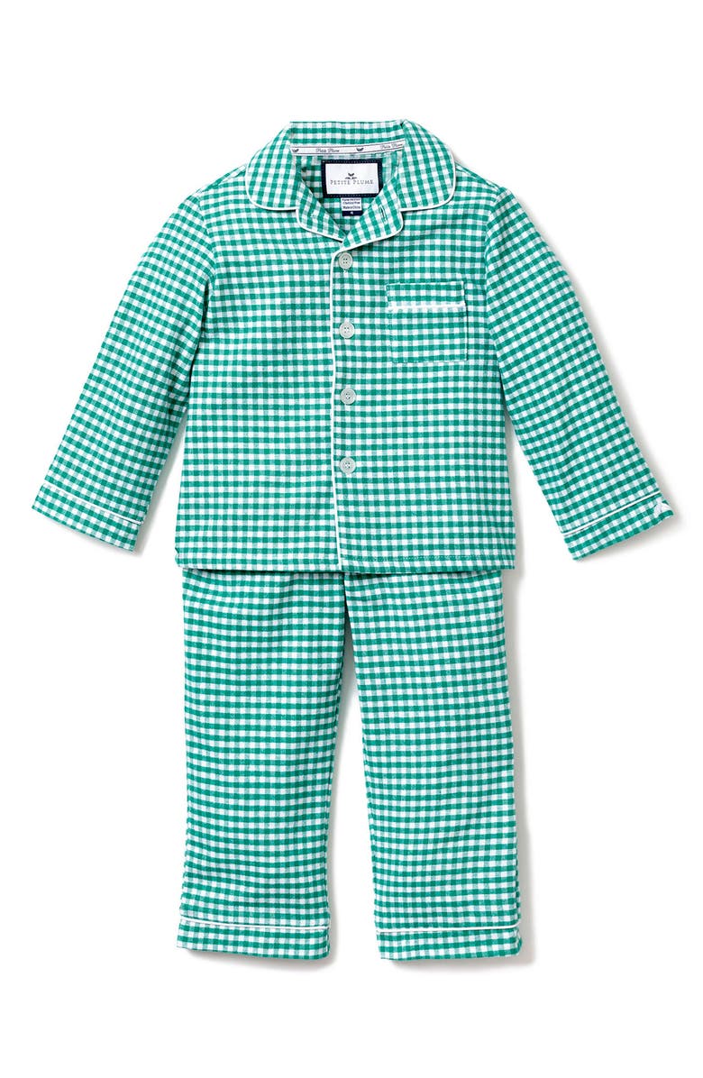 Kids' Gingham Check Flannel Two-Piece Pajamas