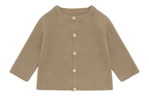 Vild House Of Little Organic Knit Cardigan In Beige-orange Plant Dye