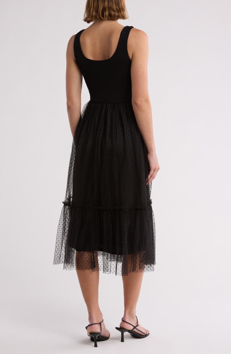 Lush Mixed Media Tulle Midi Dress | Nordstromrack