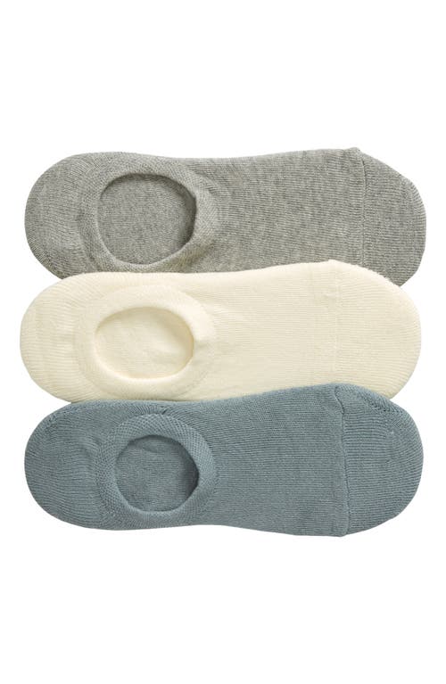 Nordstrom 3-pack Everyday No-show Socks In Gray