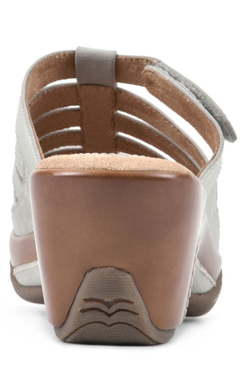 White Mountain Footwear White Mountain Valencia Wedge Sandal In Ice/burn/smooth