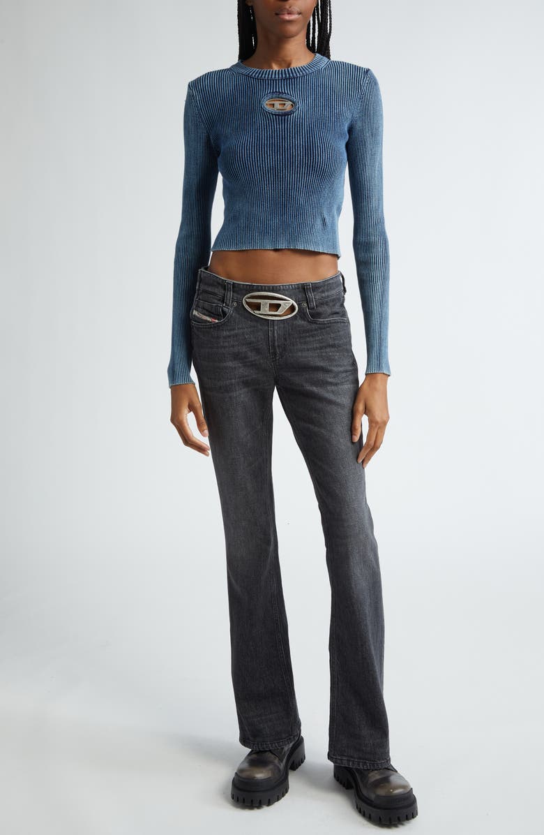 DIESEL<sup>®</sup> M-Anchor Cotton Rib Sweater, Alternate, color, Blue