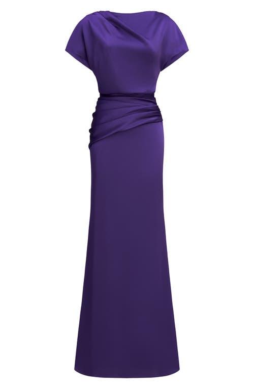 HALSTON HALSTON LISSANDRA SATIN PENCIL GOWN