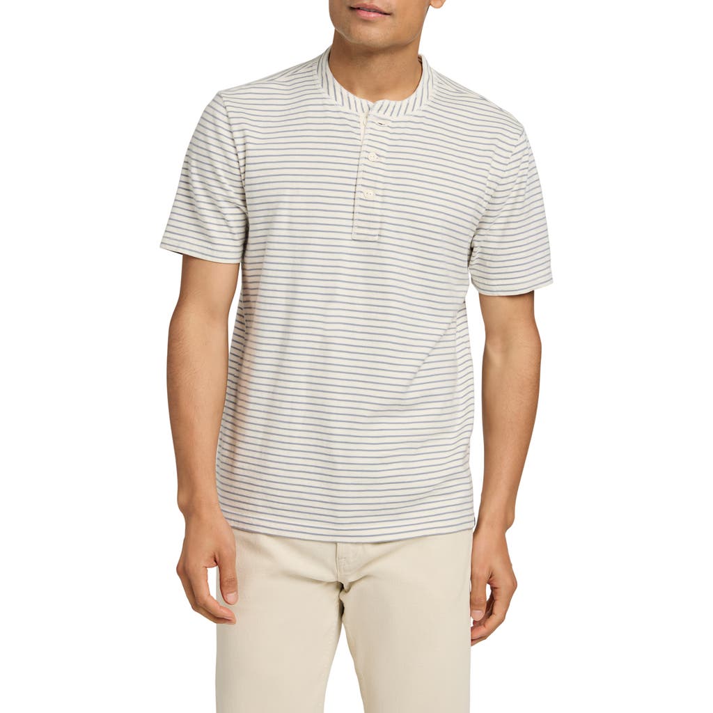 Faherty Sunwashed Organic Cotton Henley In White