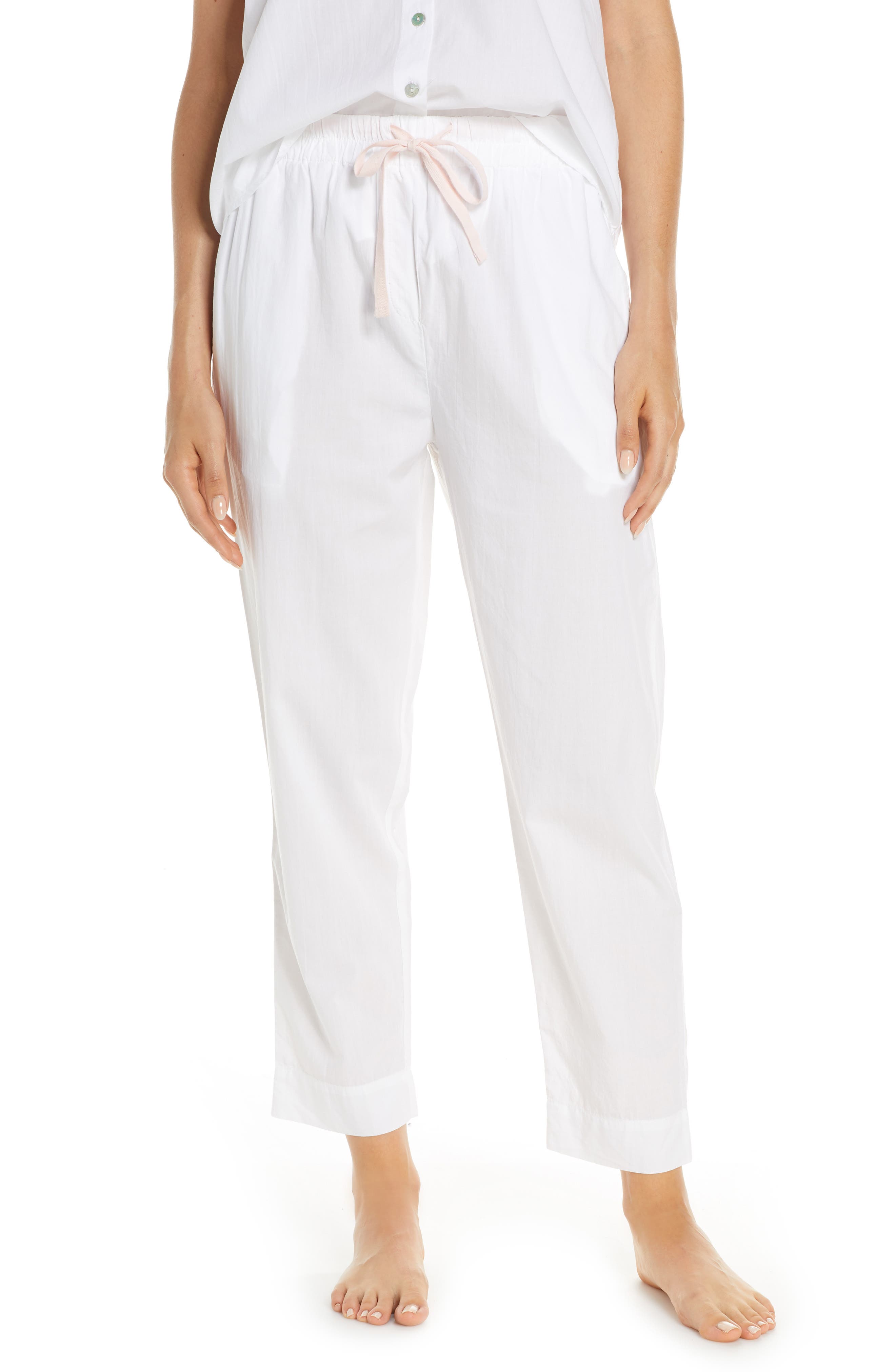 Papinelle Whale Beach Pajama Pants, White