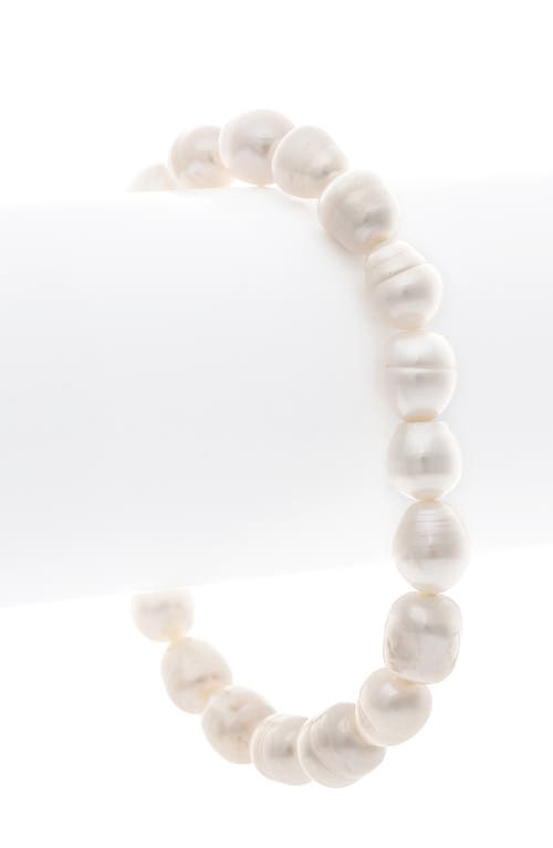 Rivka Friedman Baroque Pearl Stretch Bracelet In 18k Gold Clad