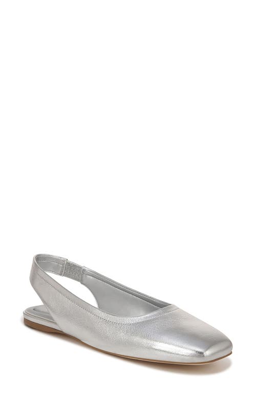 Sarto by Franco Flexa Antona Slingback Ballet Flat Silver at Nordstrom,