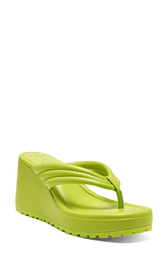 Jessica Simpson Kemnie Platform Wedge Sandal In Spring Green