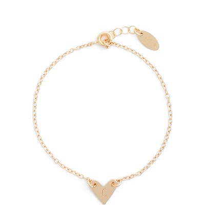 Nashelle Initial Heart Bracelet