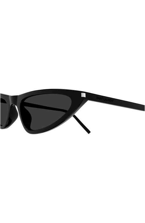 Shop Saint Laurent 55mm Cat Eye Sunglasses In Black