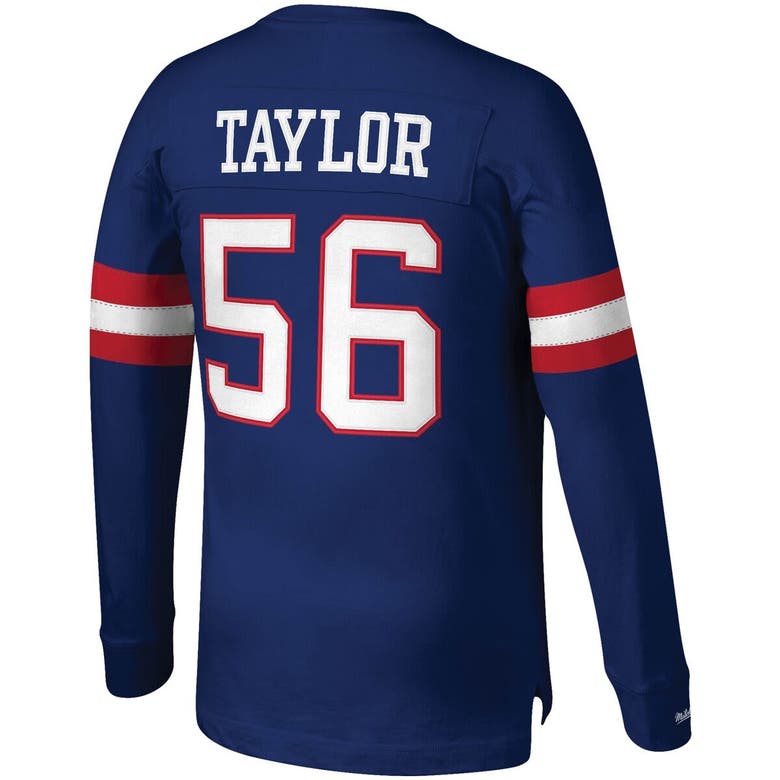 Shop Pehr Mitchell & Ness Lawrence Taylor Royal New York Giants Big & Tall Cut & Sew Player Name & Number Long
