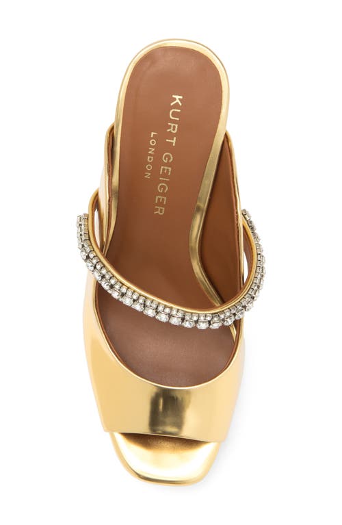 Kurt Geiger London Duke Platform Peep Toe Mule In Gold