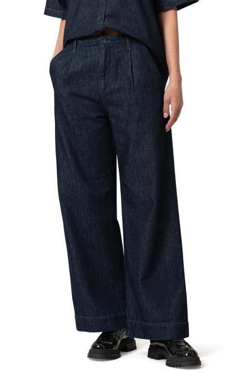 Mavi Jeans Pera Pleated High Waist Wide Leg Pants In Rinse Denim