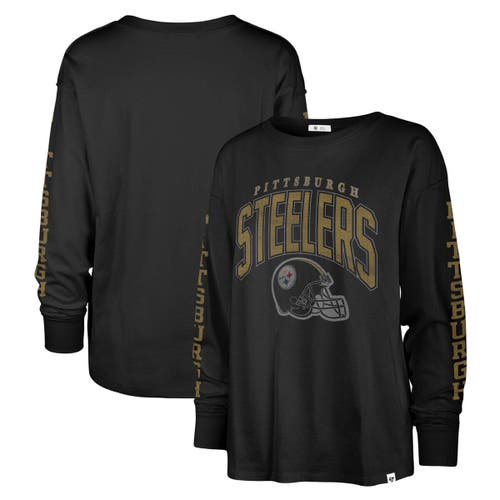 47 Women's Pittsburgh Steelers Jada Grey Long Sleeve T-Shirt