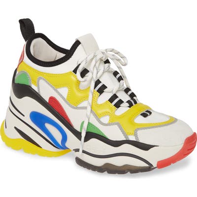 Ash Bird Wedge Sneaker, White