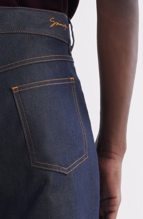 Givenchy Silk Blend Straight Leg Jeans In Indigo Blue