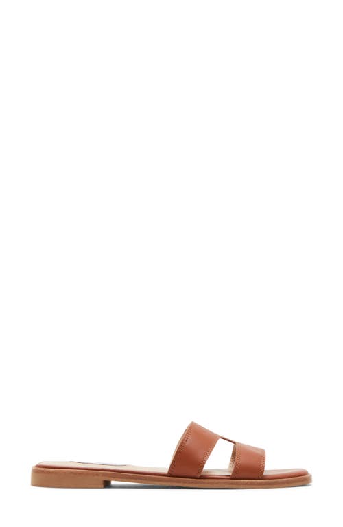 Steve Madden Hazel Slide Sandal In Cognac Leather