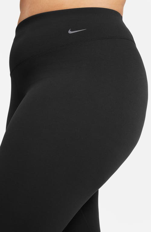 Nike Women's Zenvy Gentle-support High-waisted 7/8 Leggings (plus Size) In Black/black