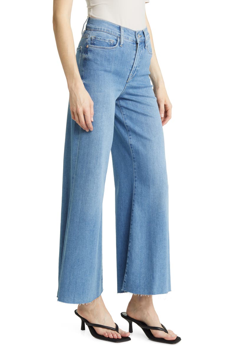 FRAME Le Palazzo Raw Hem Ankle Wide Leg Jeans | Nordstrom
