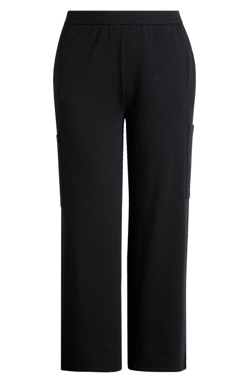 Shop Eileen Fisher Wide Leg Cargo Pants In Black