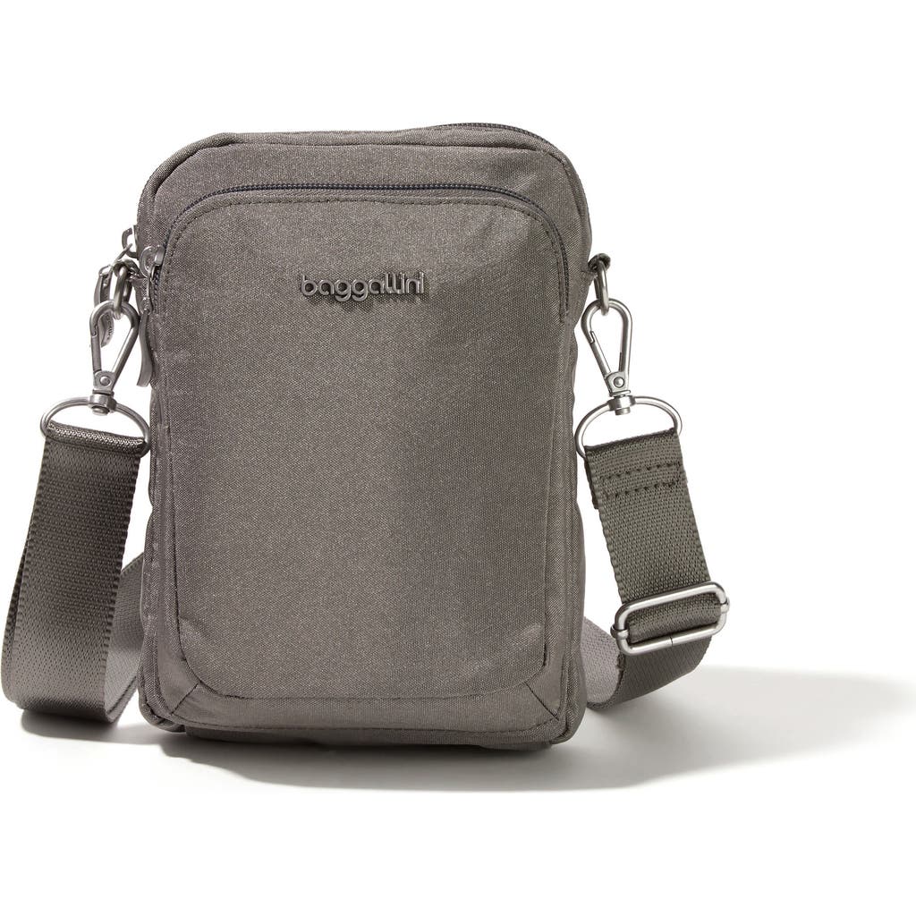 Baggallini Modern Everywhere Explorer Crossbody In Sterling Shimmer