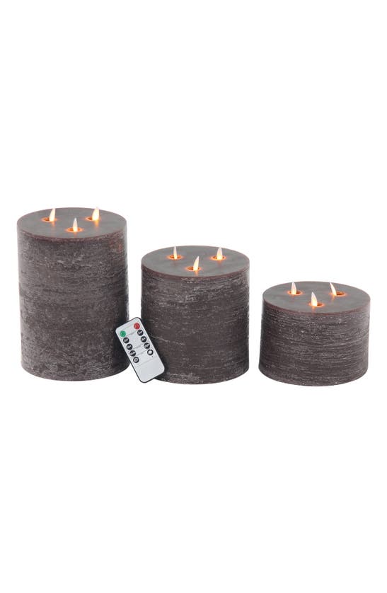 SONOMA SAGE HOME SONOMA SAGE HOME BROWN WAX TRADITIONAL FLAMELESS CANDLE WITH REMOTE CONTROL