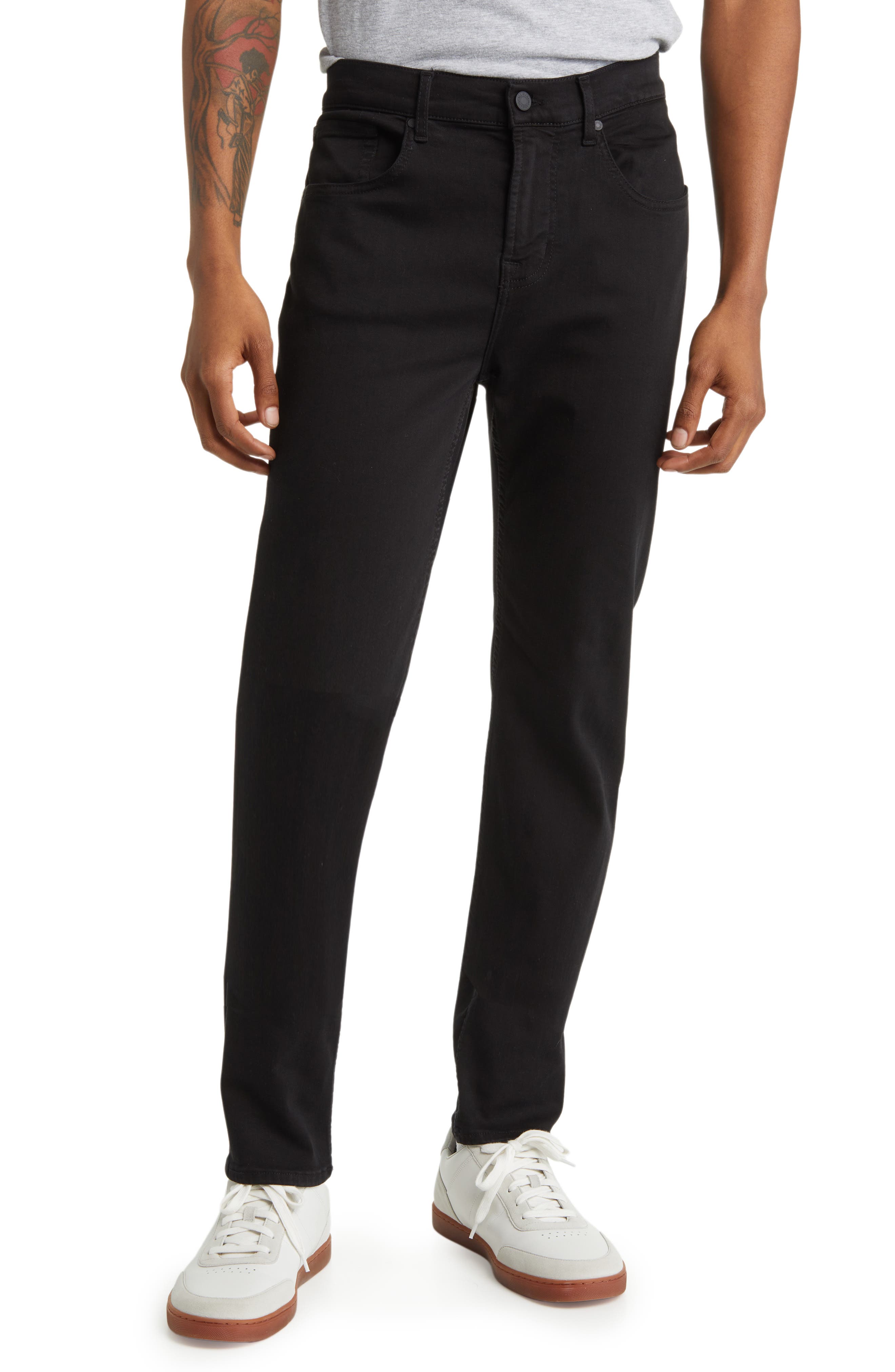 7 For All Mankind Slimmy Tapered Leg Jeans in Black