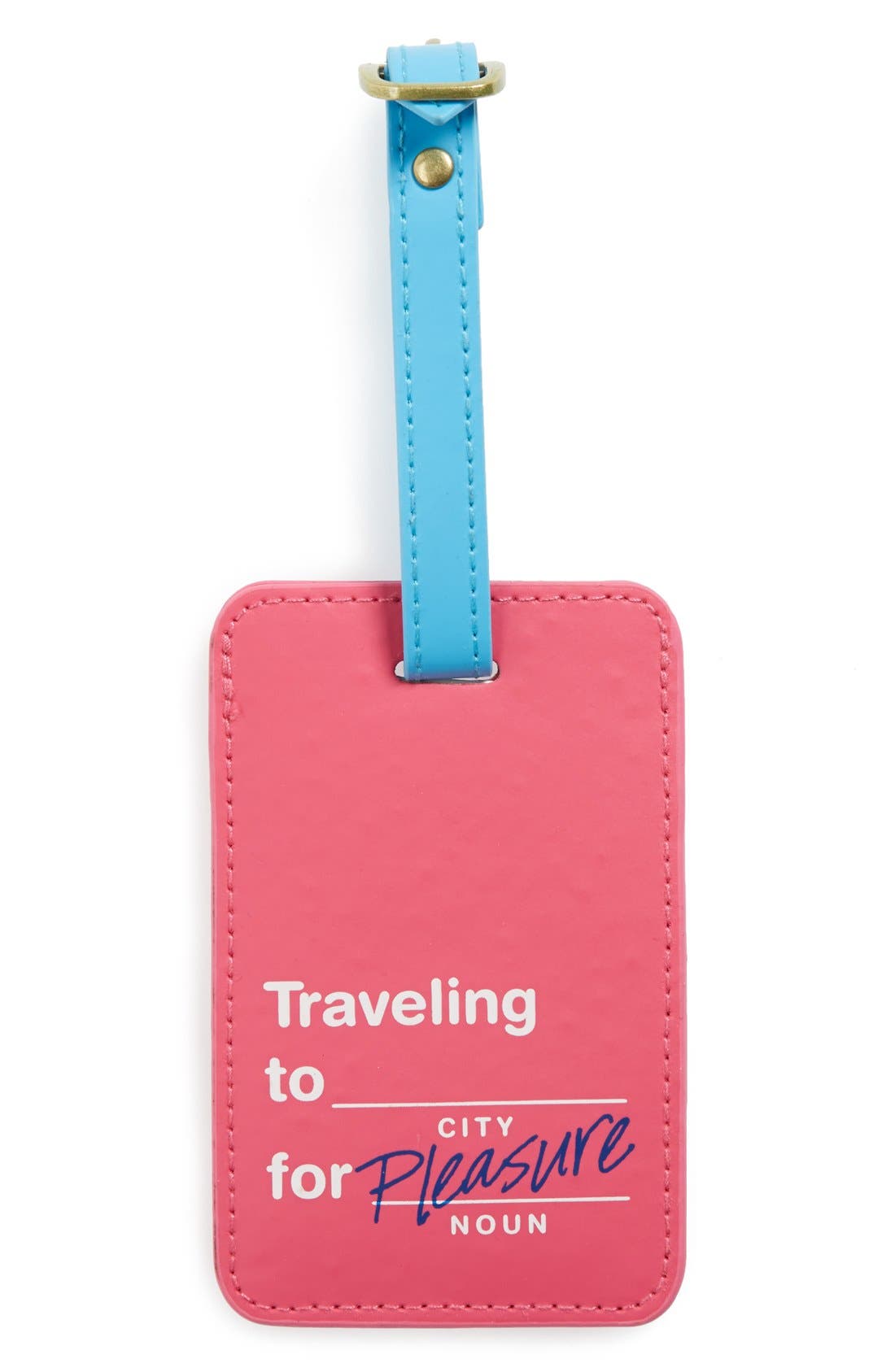 Flight 001 'Traveling to _____ for Pleasure' Luggage Tag Nordstrom