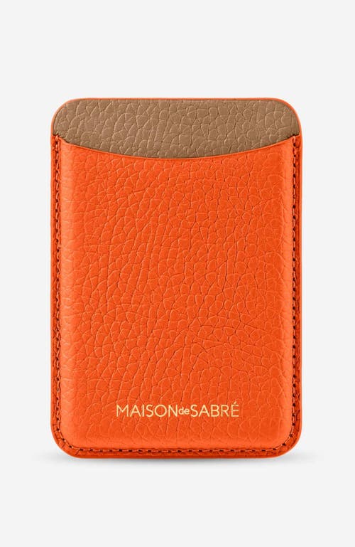 MAISON de SABRÉ Leather MagSafe Wallet in Manhattan Sandstone at Nordstrom