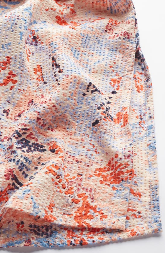 Shop Masai Copenhagen Nydela Abstract Print Cotton Dress In Orange.com