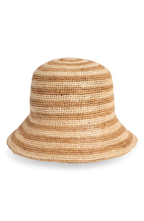 Shop Lack Of Color The Inca Raffia Bucket Hat In Natural/brown