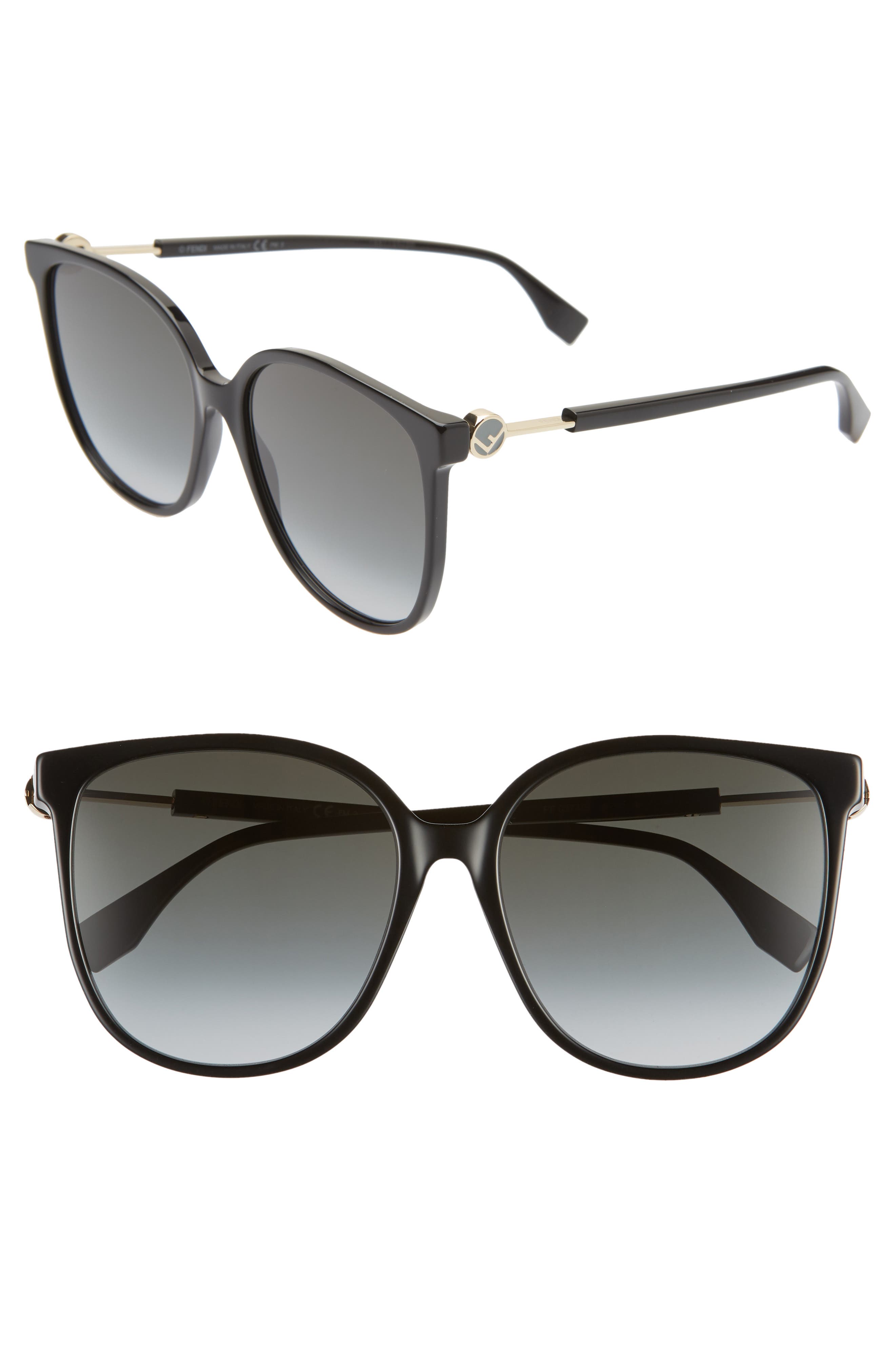 fendi 58mm cat eye sunglasses