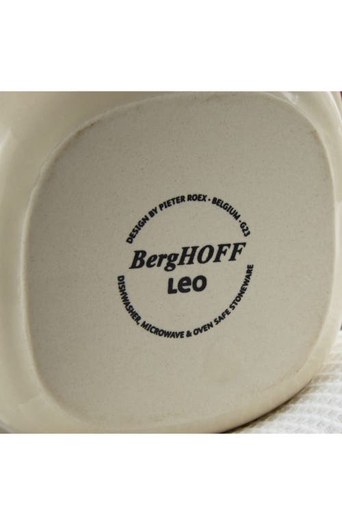 Berghoff Leo Balance Rippled 11-inch Ceramic Pie Dish In Moonbeam