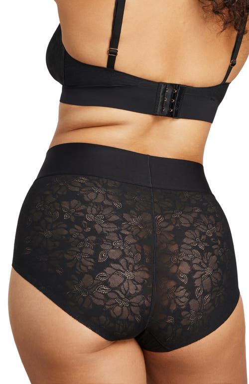 Siella Soft Lace Boy Brief In Black