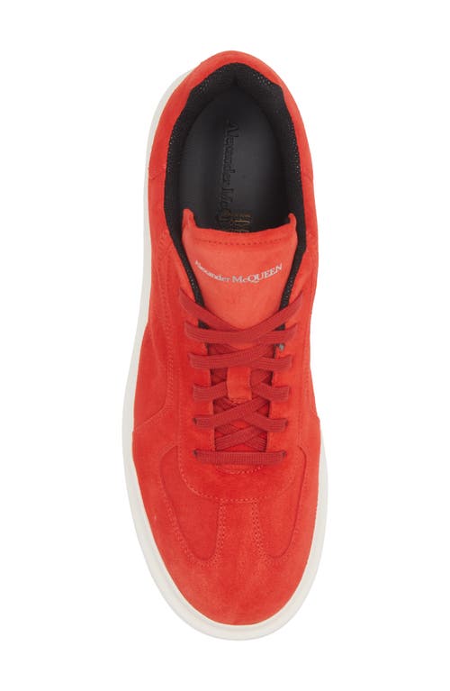 Shop Alexander Mcqueen Oversize Retro Sneaker In Fire Red