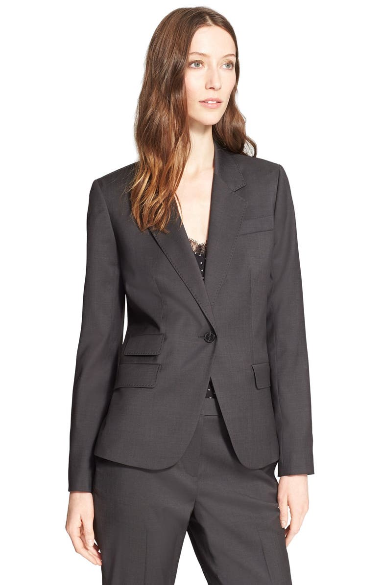 Nordstrom Signature and Caroline Issa One-Button Wool Suiting Jacket ...