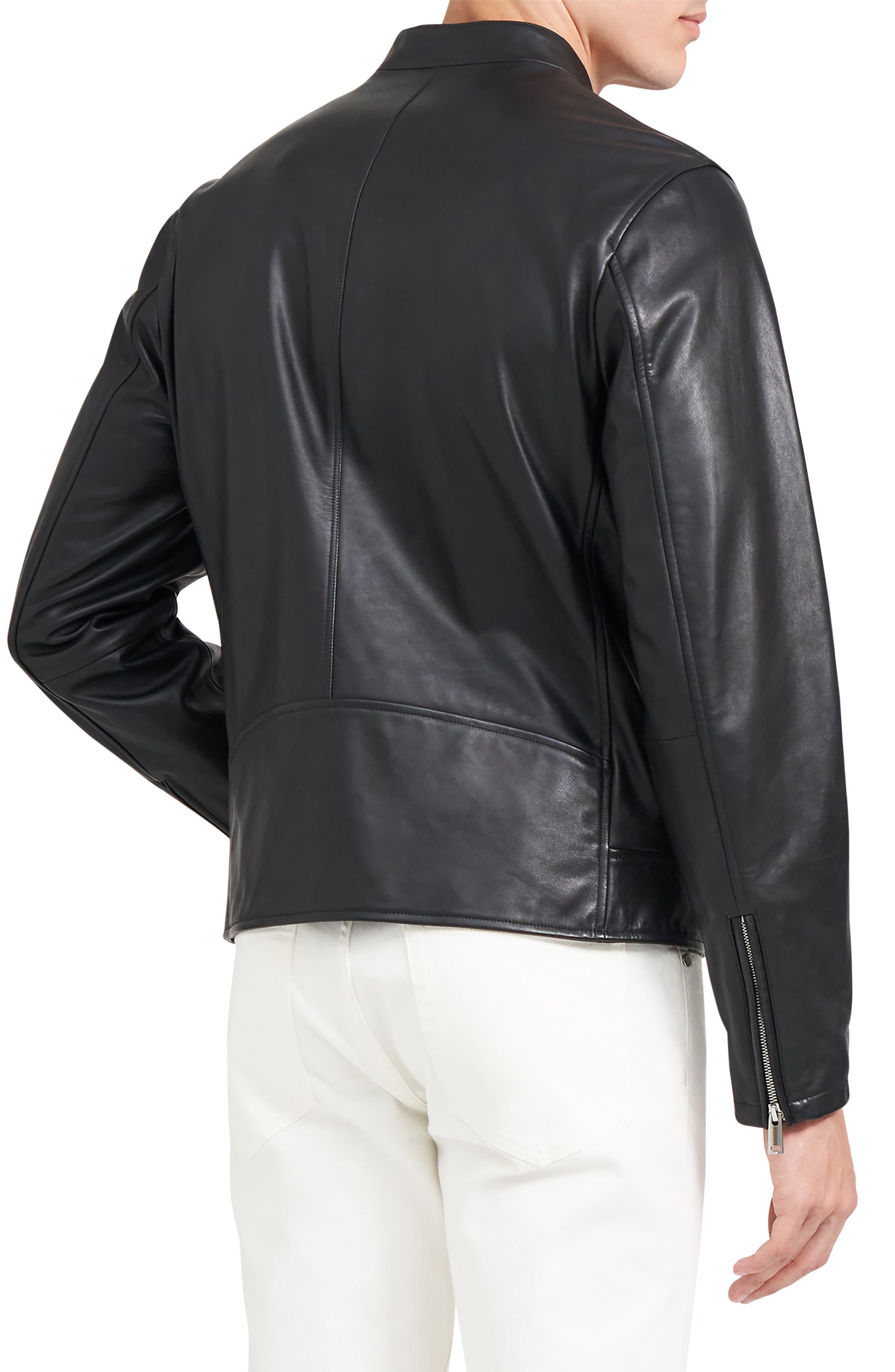 theory black leather jacket