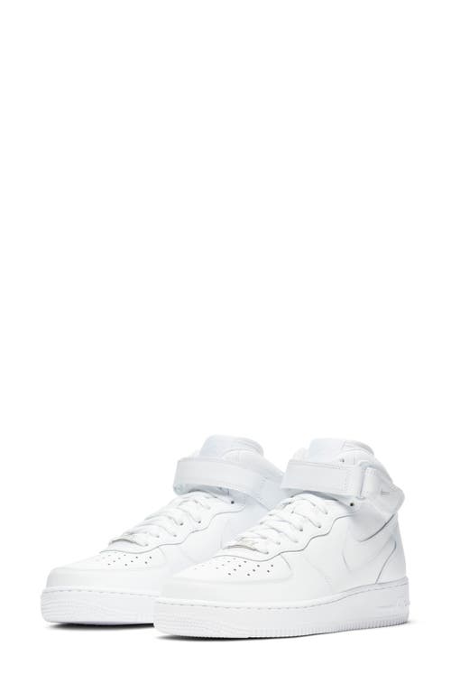 Shop Nike Air Force 1 '07 Mid Sneaker In White/white/white