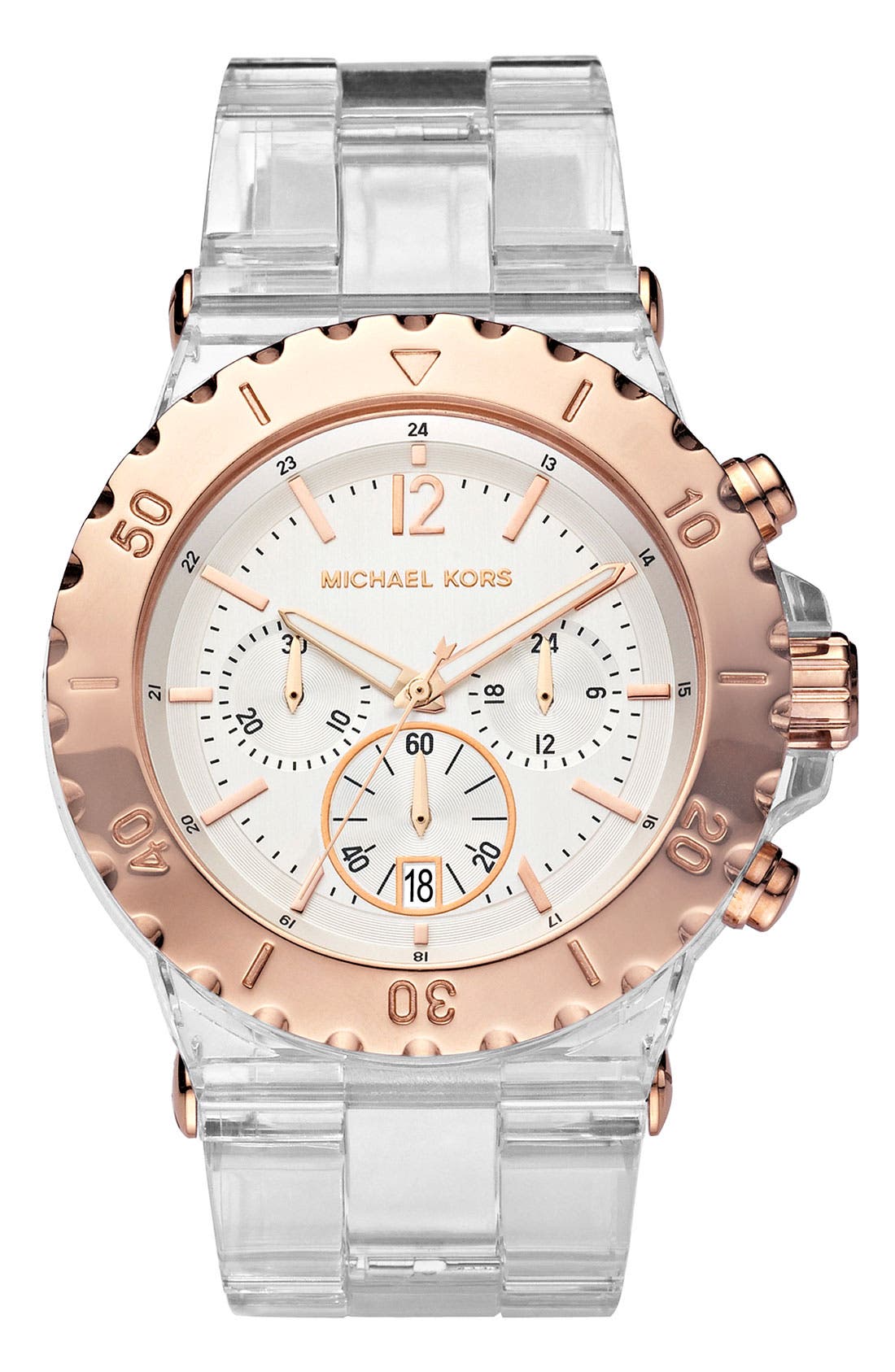 michael kors transparent watch