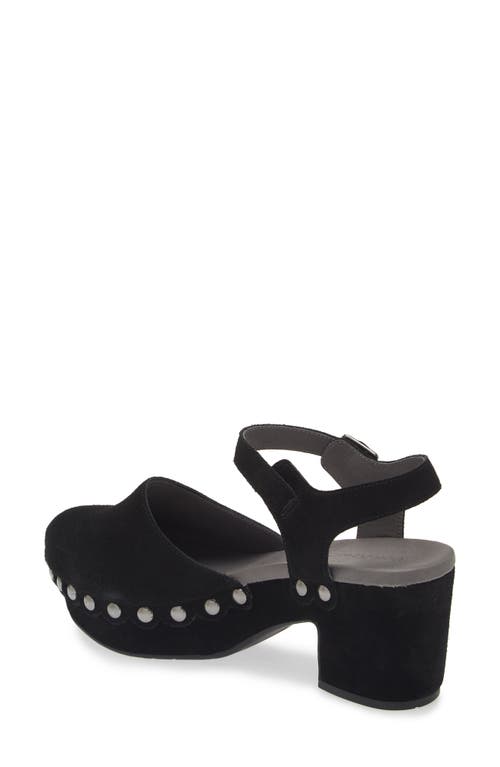 Shop Chocolat Blu Garvey Platform Clog In Black Suede