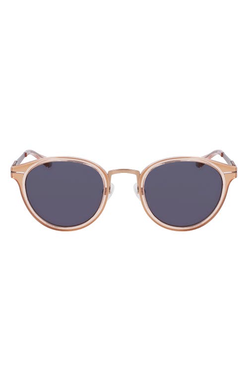 Arrow 50mm Round Sunglasses in Crystal Blush