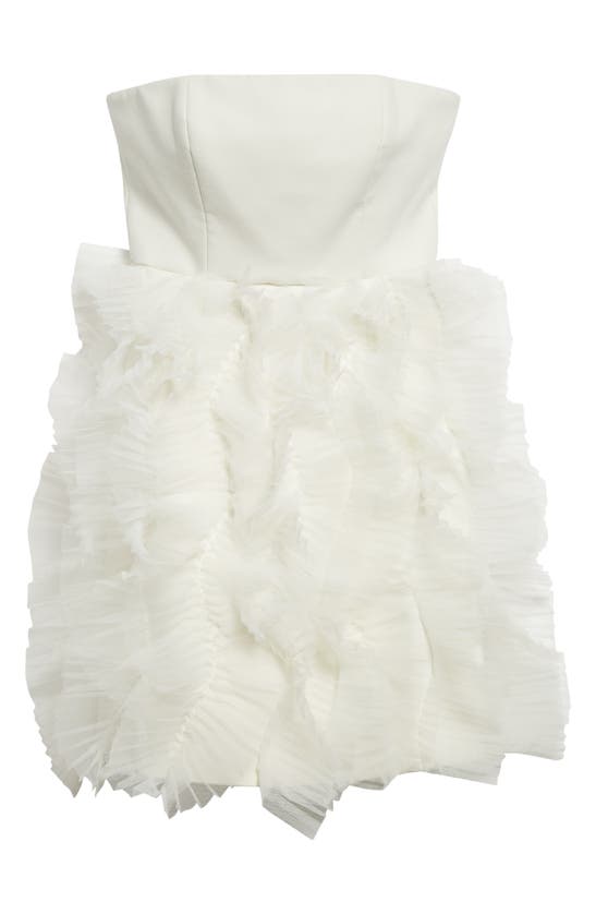 Shop Cinq À Sept Ryan Ruffle Strapless Dress In Ivory