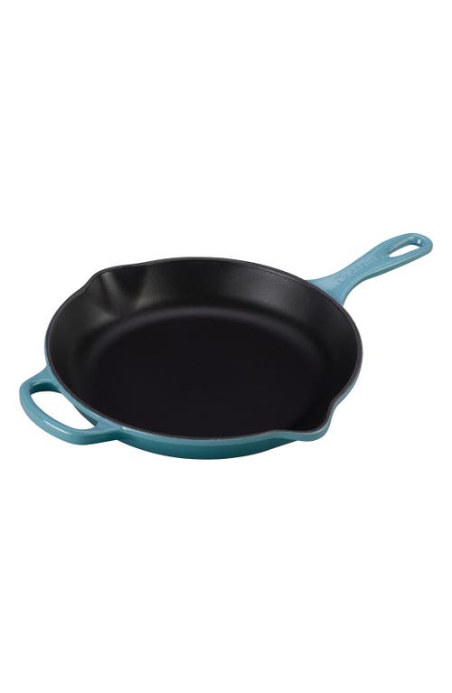 Le Creuset Signature Handle /4 Inch Enamel Cast Iron Skillet in Caribbean at Nordstrom