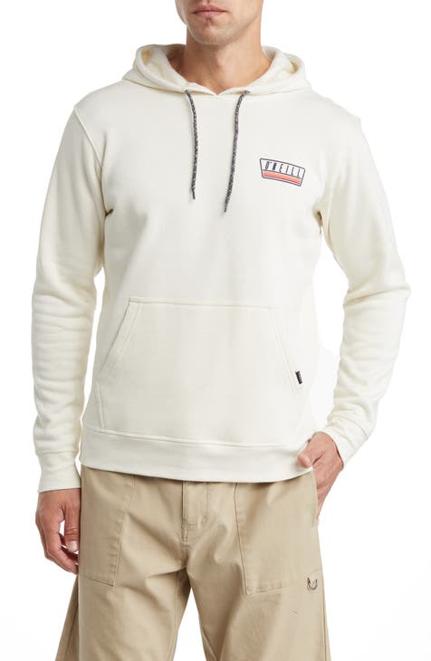 Men's White Fleece Hoodies & Fleece Pullovers