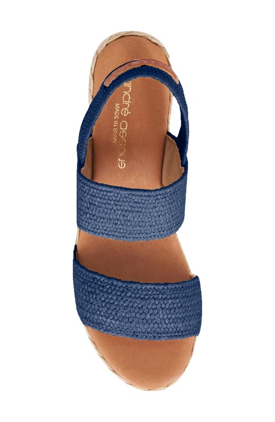 Shop Andre Assous Allison Espadrille Wedge Sandal In Navy