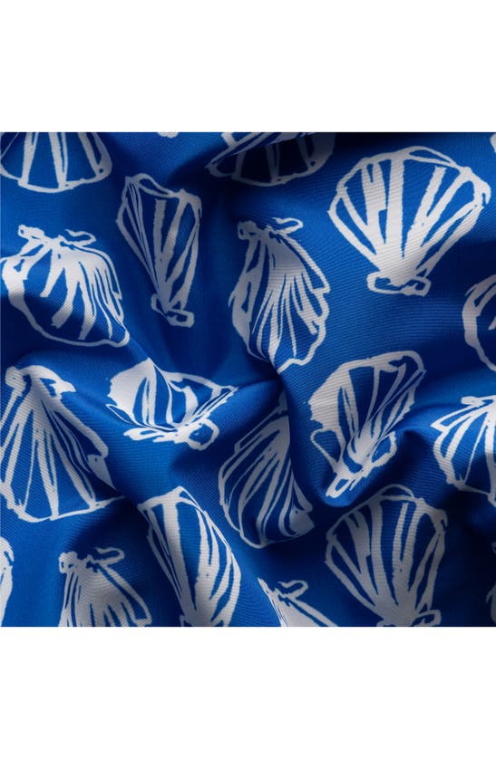 Shop Eton Seashell Swim Trunks In Blue