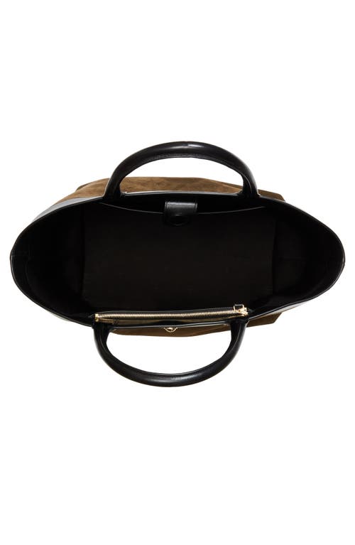 Savette Large Tondo Suede & Leather Tote In Mink