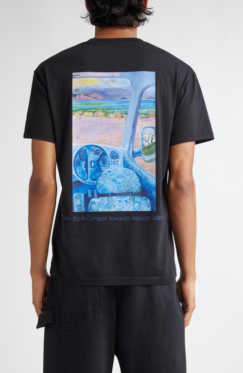 Shop Jw Anderson Anchor Embroidered Graphic T-shirt In Black