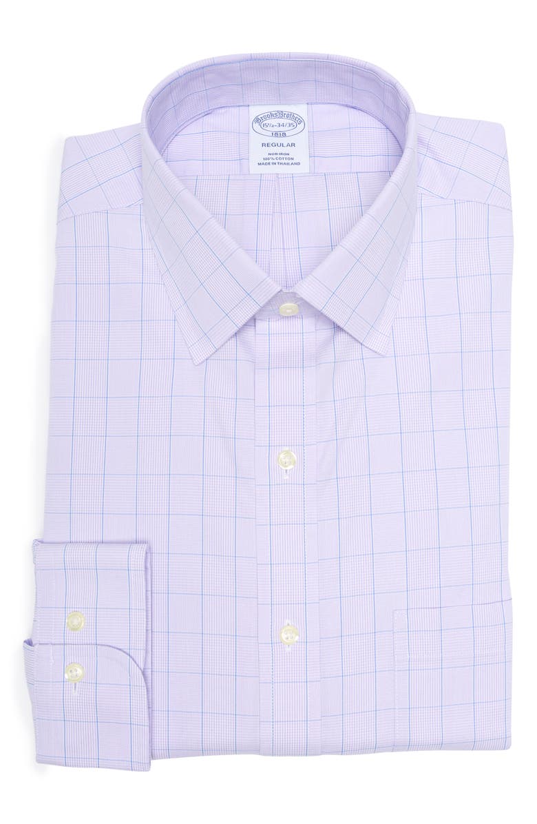 Brooks Brothers Regular Fit Non-Iron Glen Plaid Cotton Dress Shirt ...